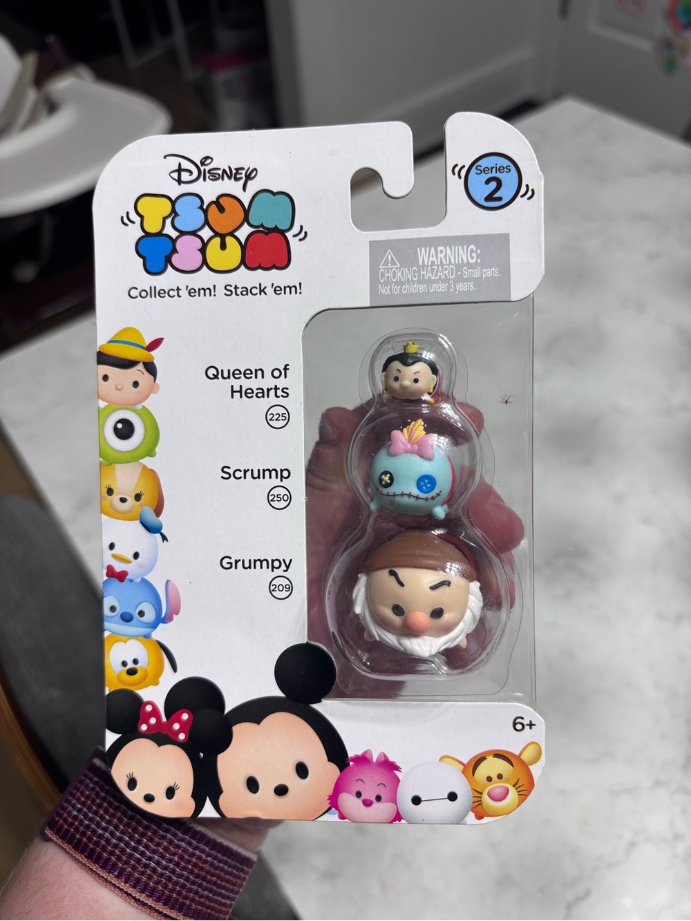 Disney Tsum Tsum Series 2 Queen of Hearts 225, Scrump 250, Grumpy 209 NWT Sealed
